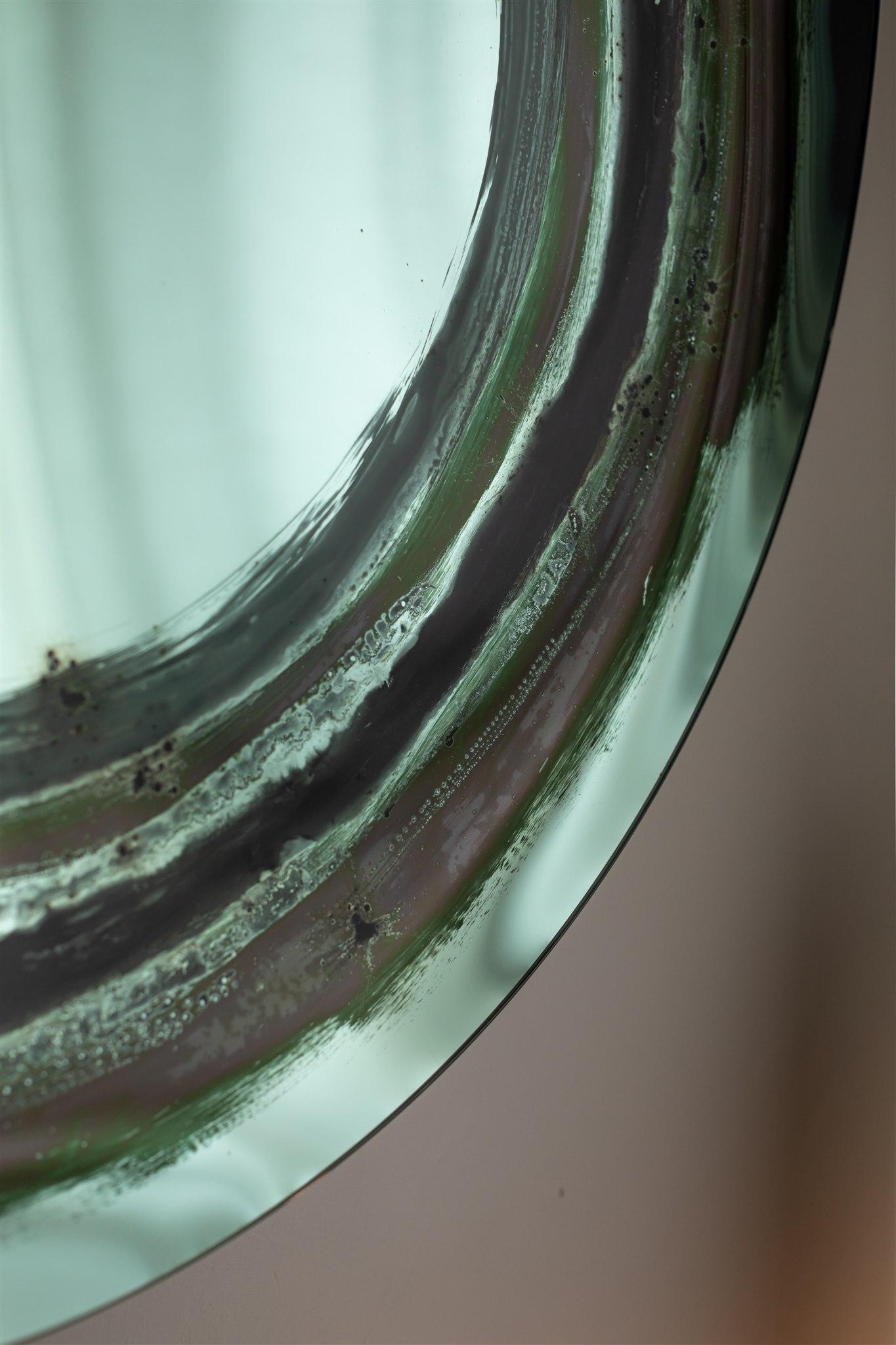 Miroir mural Aura vert par OOM Contemporary Glass en vente 1