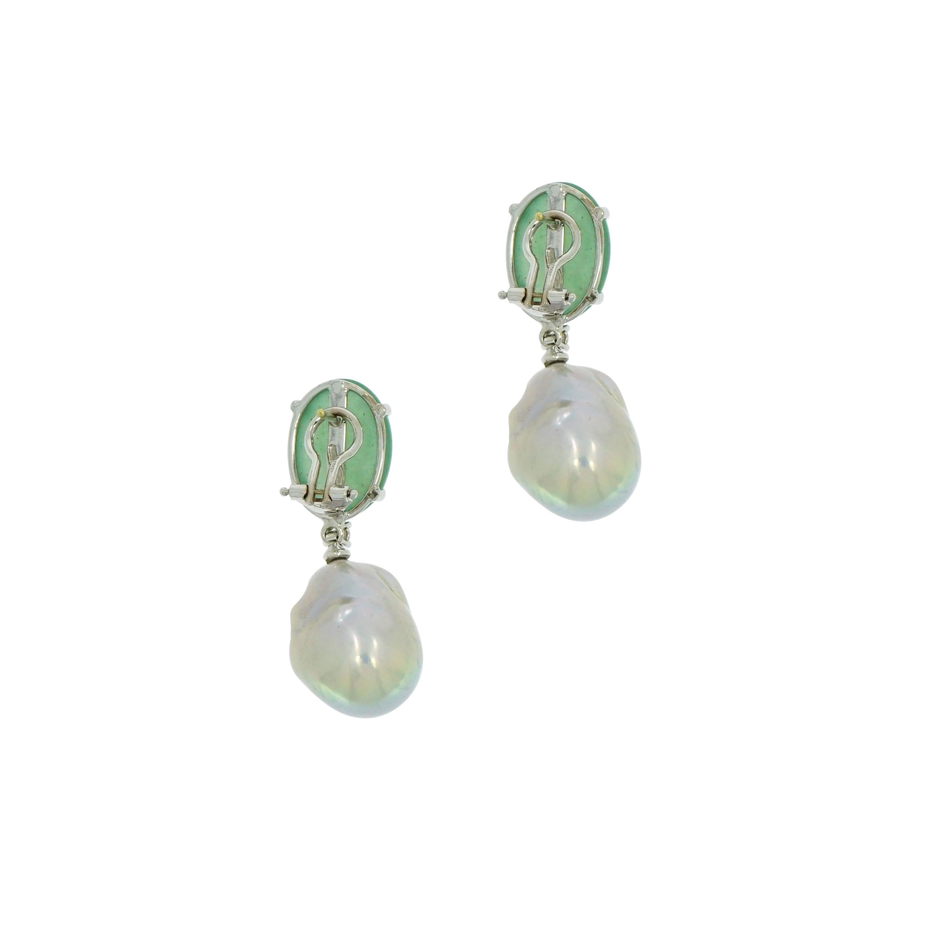 This style is definitely having a moment. These gorgeous silver baroque pearl drop earrings are versatile, with their elegant feel and one of a kind vibe. 
This look and style is perfect for this holiday season and a 