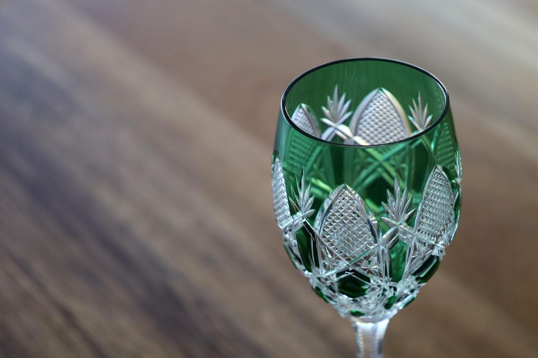 Crystal Green Baccarat Tsar Water Glass