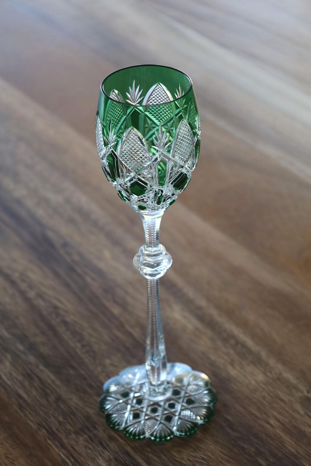 Green Baccarat Tsar Water Glass 1