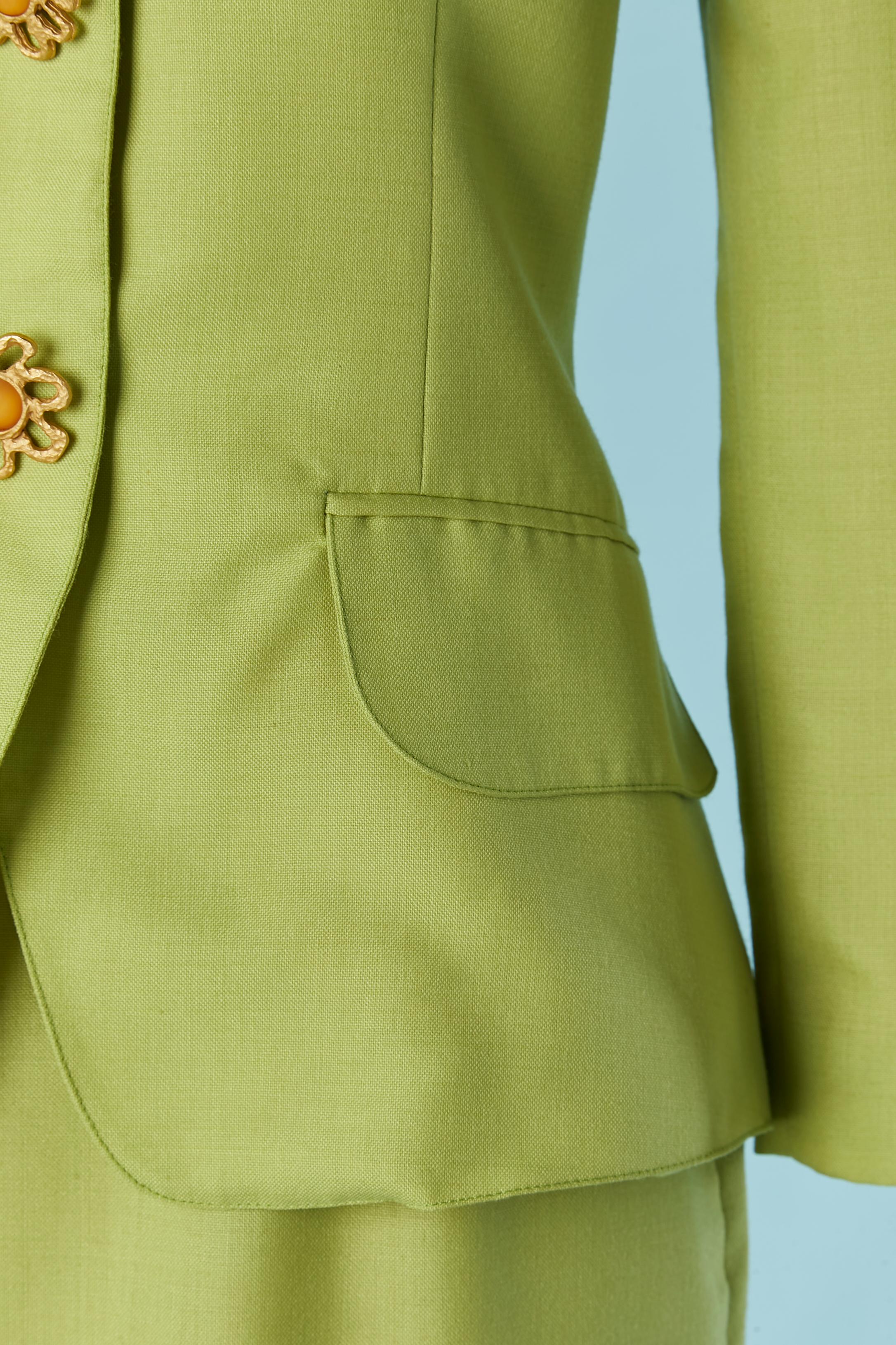 Green backless skirt suit Lolita Bis by Lolita Lempicka In Excellent Condition For Sale In Saint-Ouen-Sur-Seine, FR