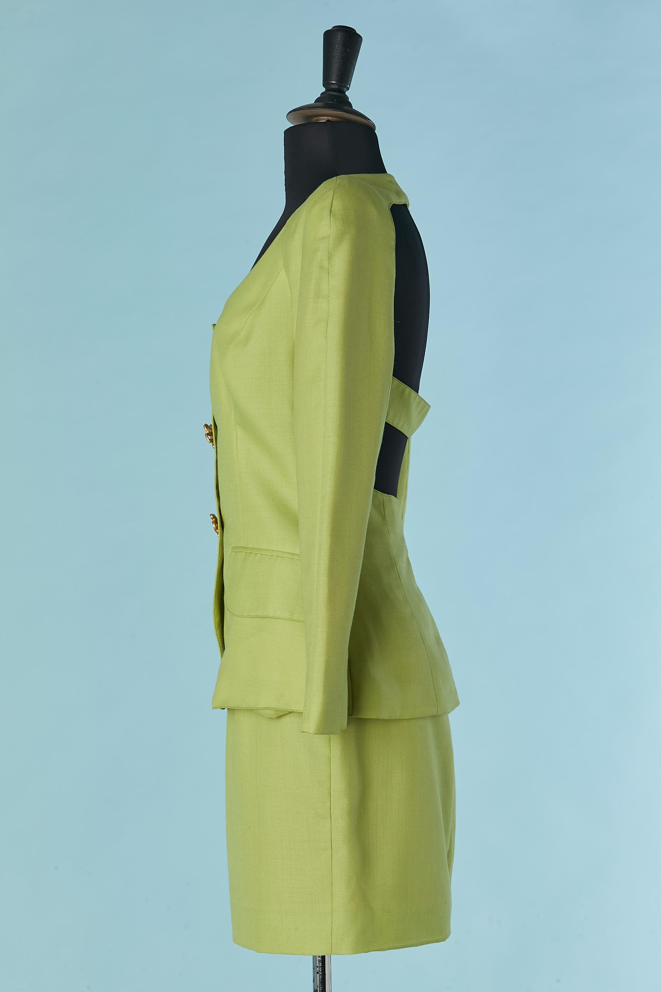 Green backless skirt suit Lolita Bis by Lolita Lempicka For Sale 1