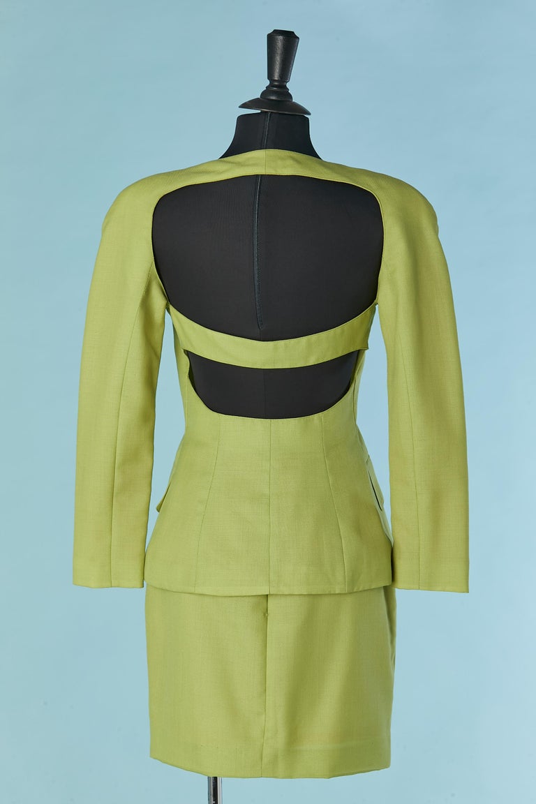 Green backless skirt suit Lolita Bis by Lolita Lempicka at 1stDibs