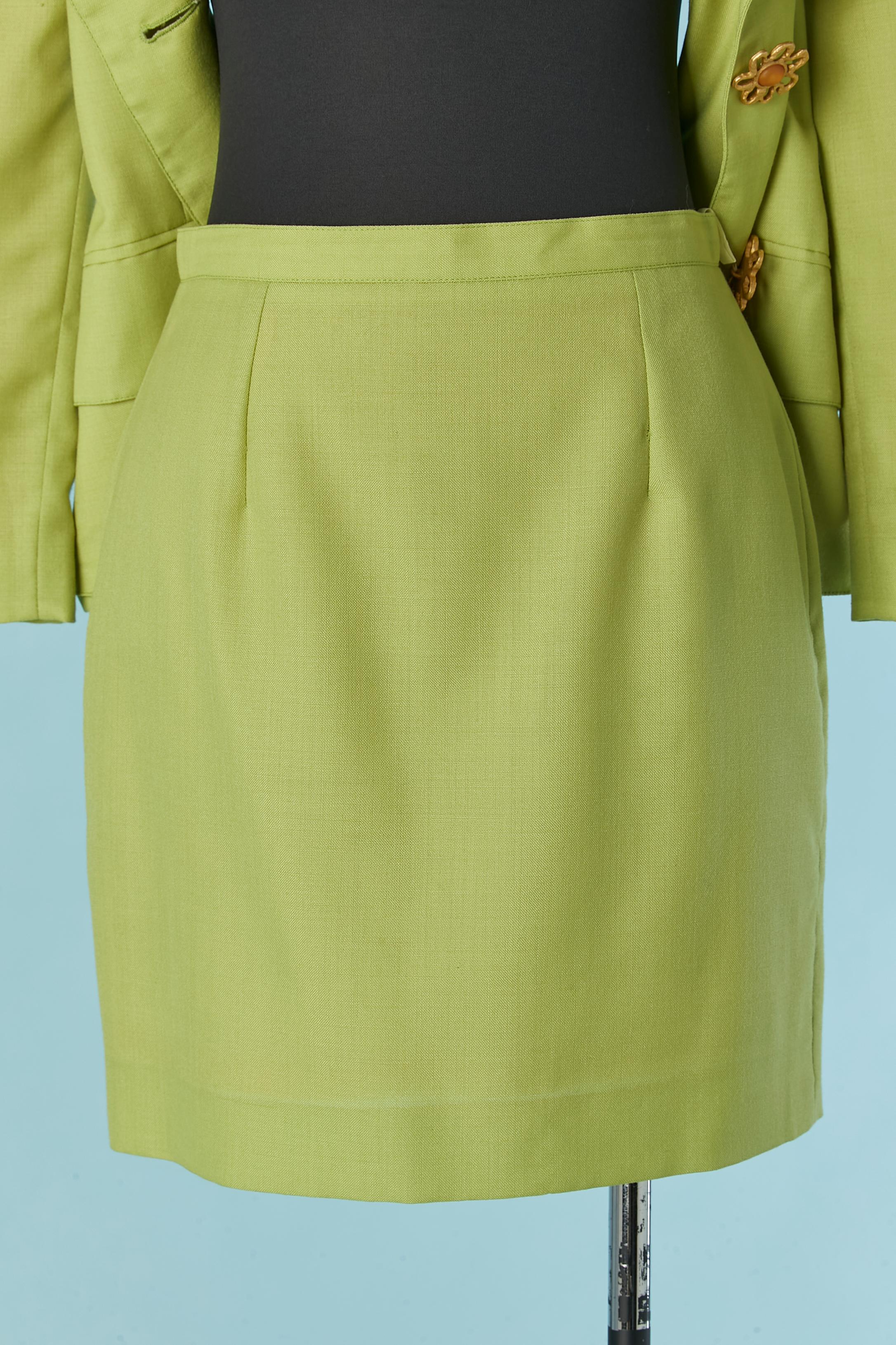 Green backless skirt suit Lolita Bis by Lolita Lempicka For Sale 3