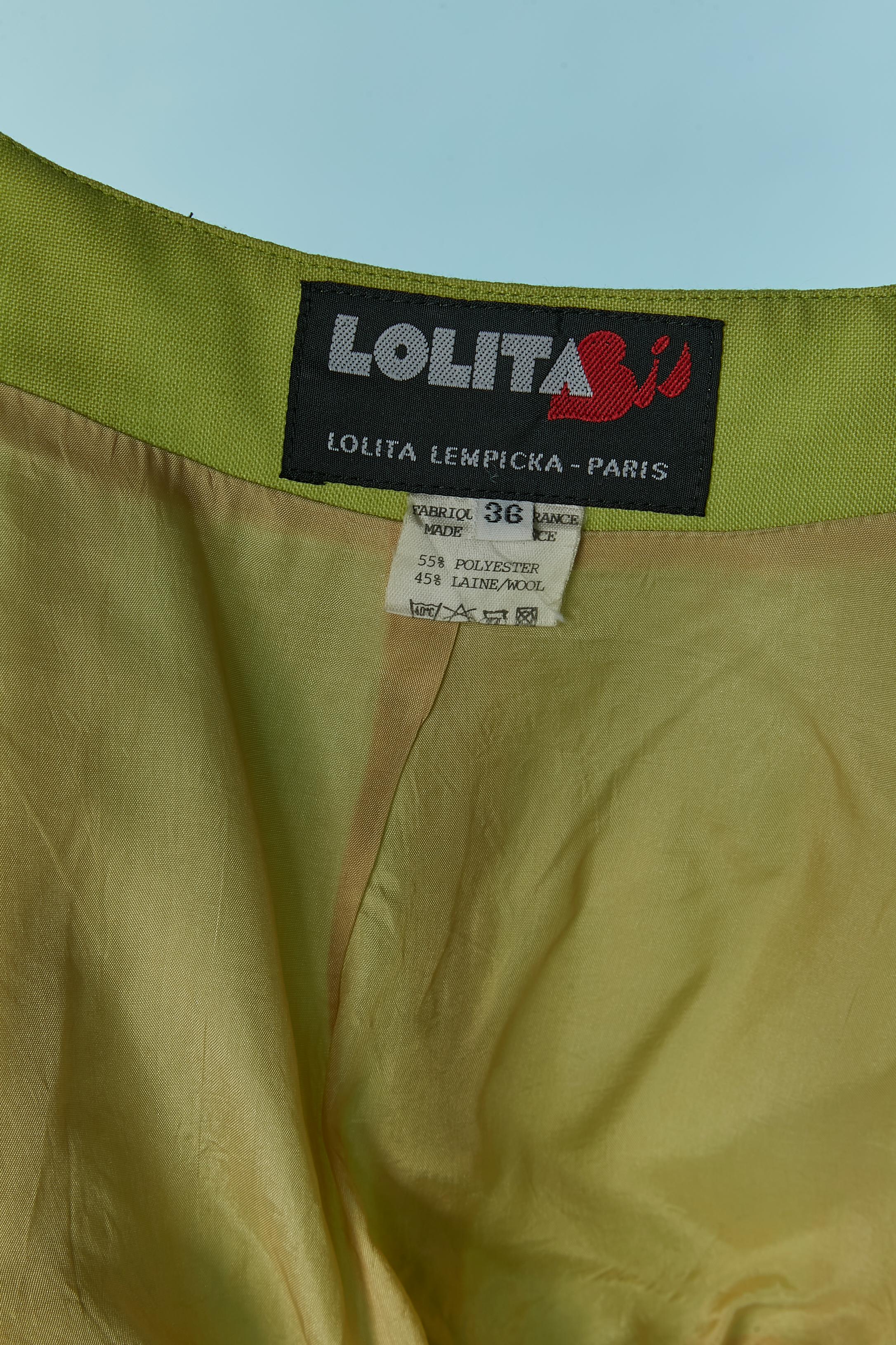 Green backless skirt suit Lolita Bis by Lolita Lempicka For Sale 4