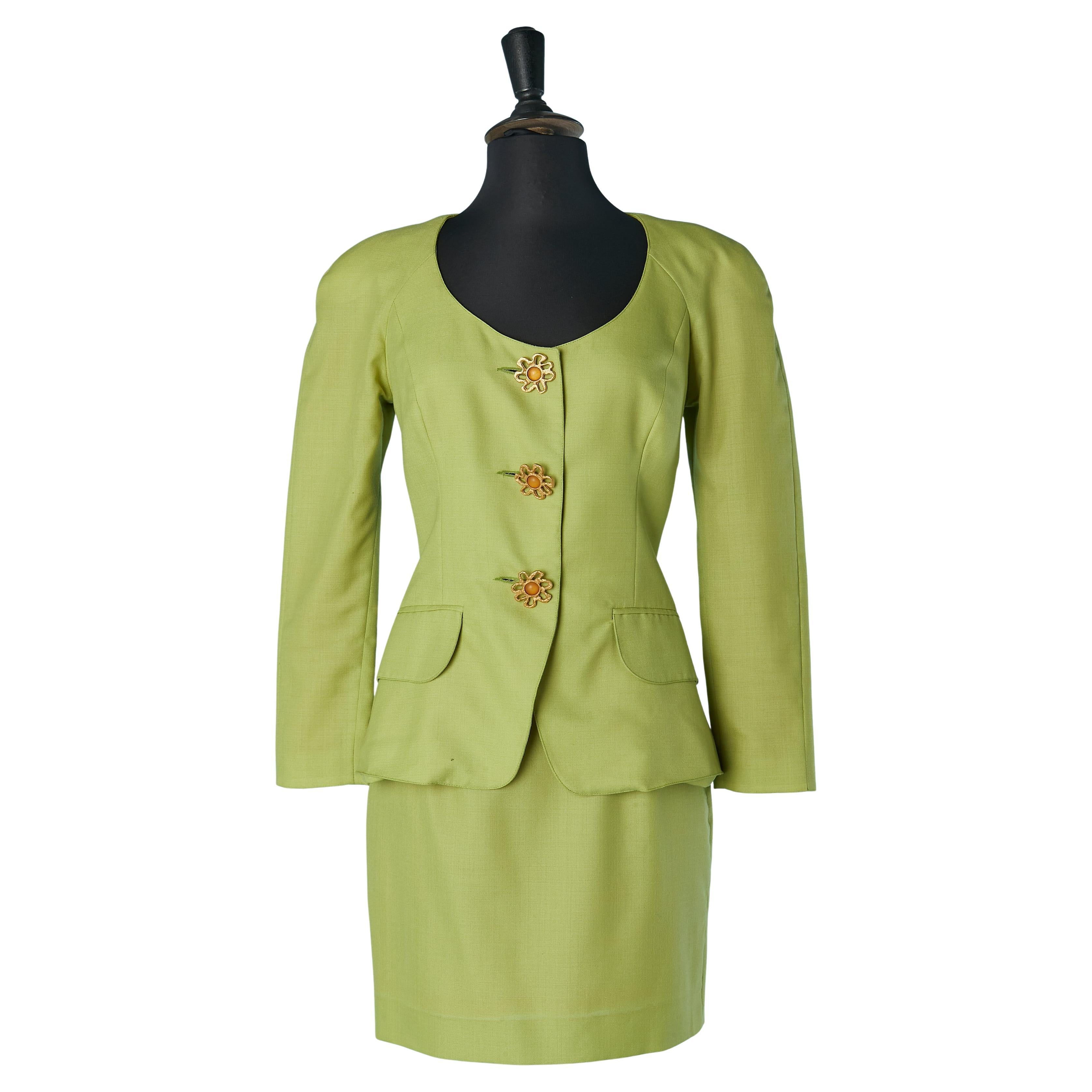 Green backless skirt suit Lolita Bis by Lolita Lempicka For Sale