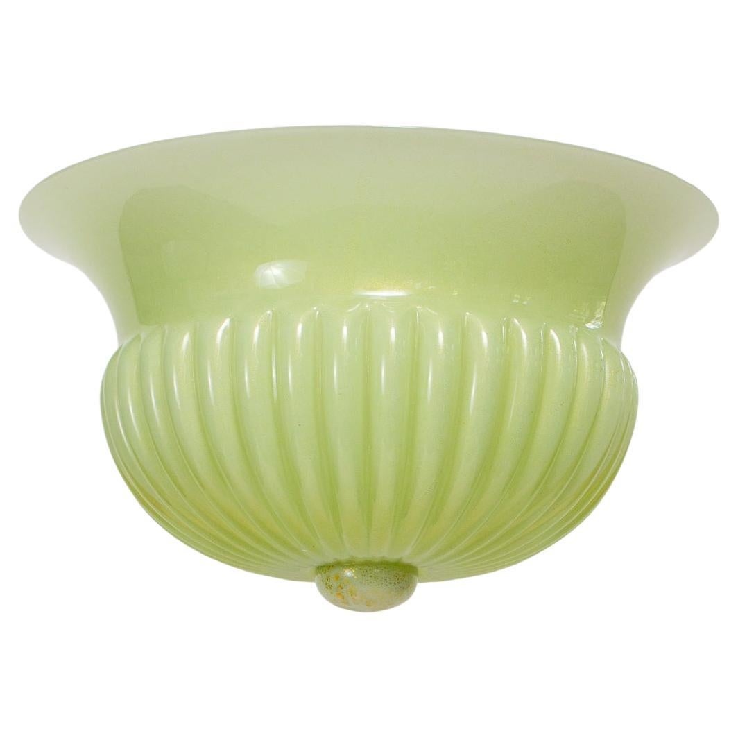 Three Light Art Deco Porcelain Flush Mount Fixture For Sale at 1stDibs