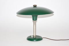 Green Bauhaus Art Deco Vintage Table Lamp Metal by Max Schumacher, 1934, Germany