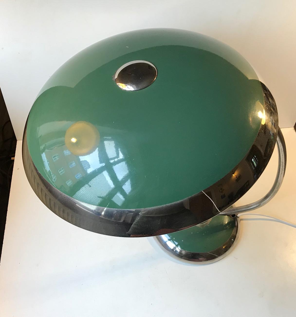 Green Bauhaus Desk Lamp by Helo Leuchten Germany, 1940s In Good Condition For Sale In Esbjerg, DK