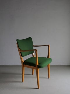 Sillón de madera de haya verde, Nordiska Kompaniet, Suecia Década de 1940