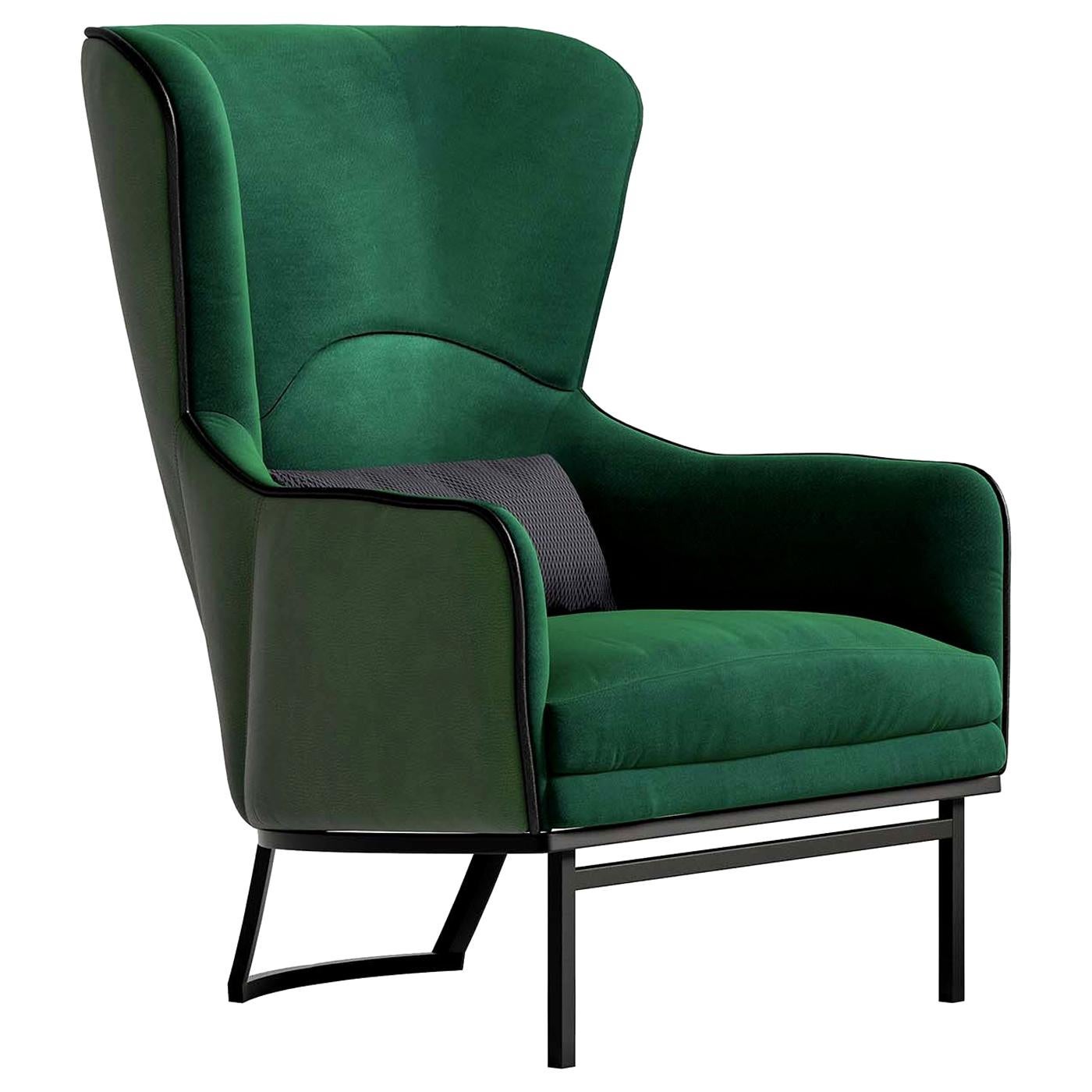 Fauteuil Bergère vert en vente