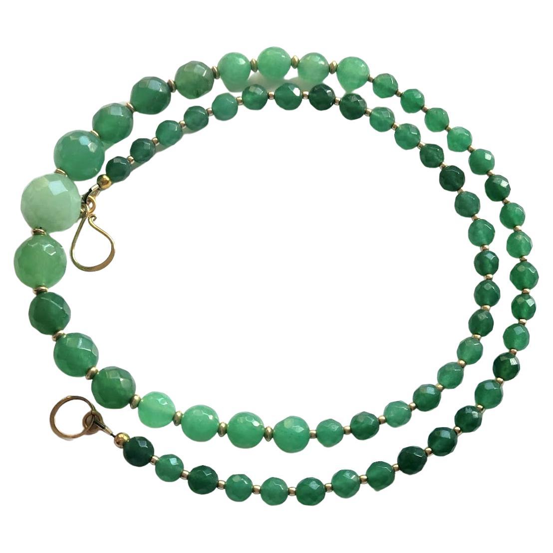 Grüner Beryll Smaragd Halskette