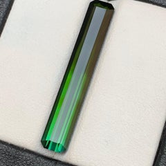 Green Bicolor Natural Tourmaline 7.19 Ct Emerald Cut Loose Gemstone for Pendant