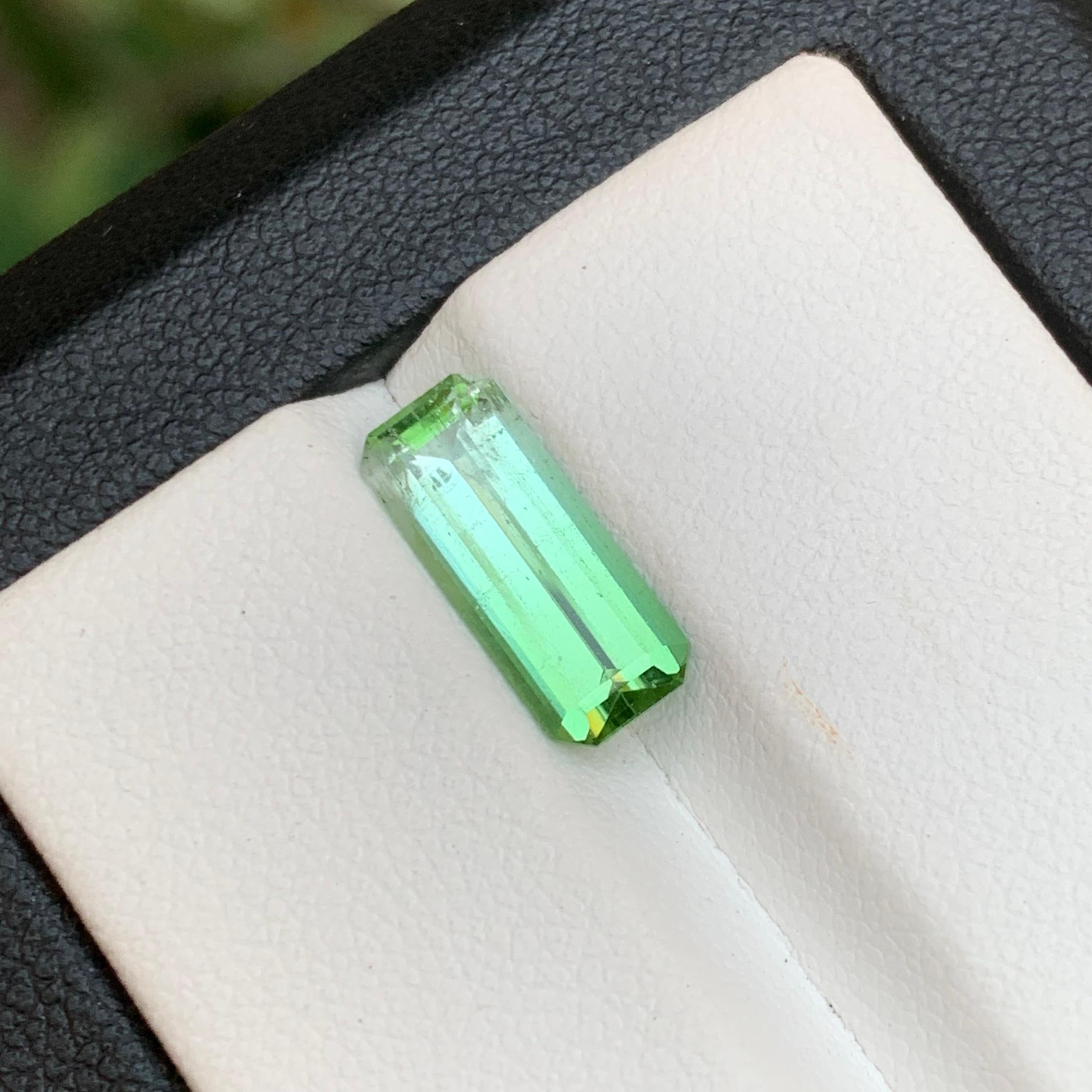 Grüner Bicolor natürlicher Turmalin Ring Edelstein 2,35 Ct Smaragdschliff für Schmuck im Angebot 5