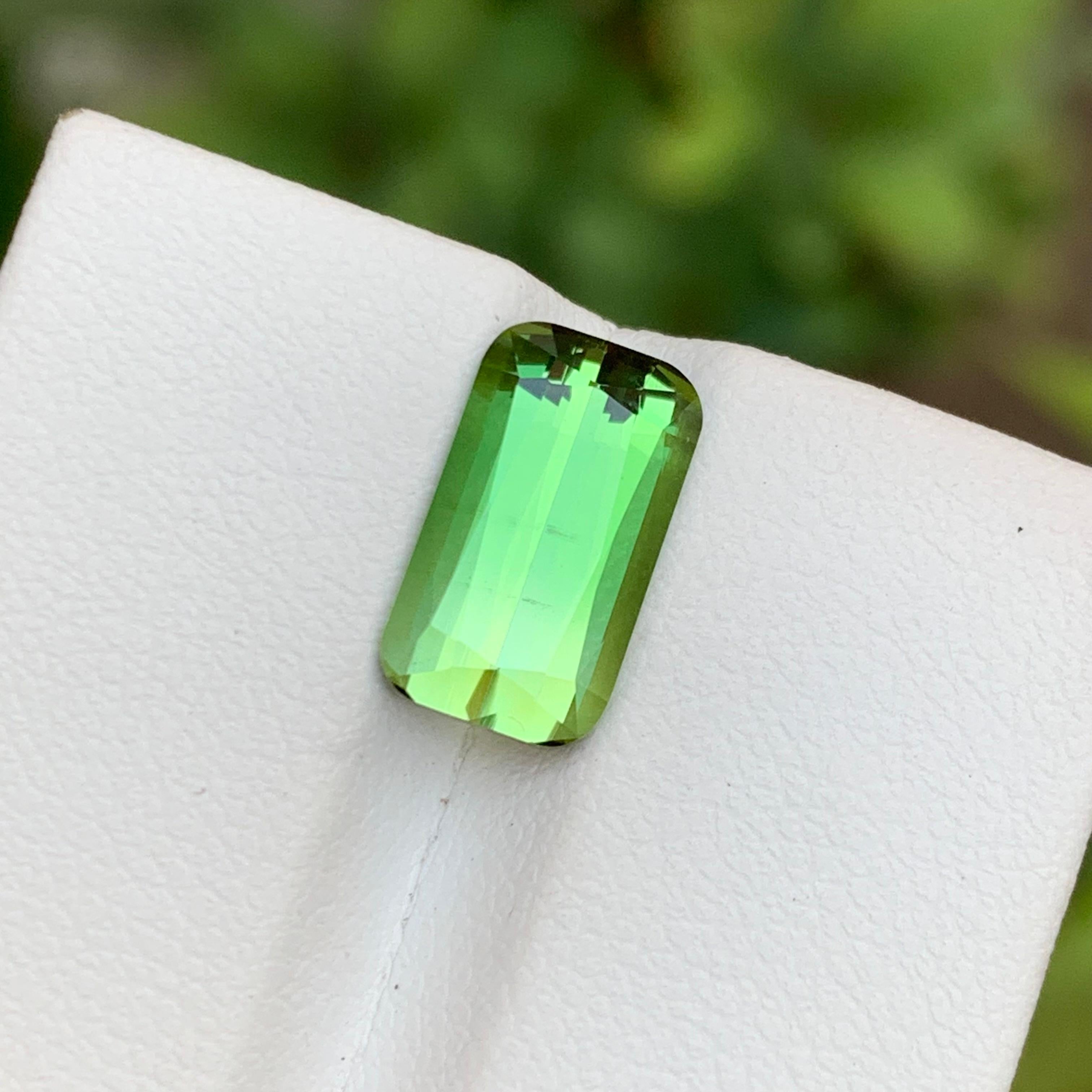 Grüner Bicolor Natürlicher Turmalin Ring Edelstein 3,80 Ct Scherenschliff  Schmuck im Angebot 5
