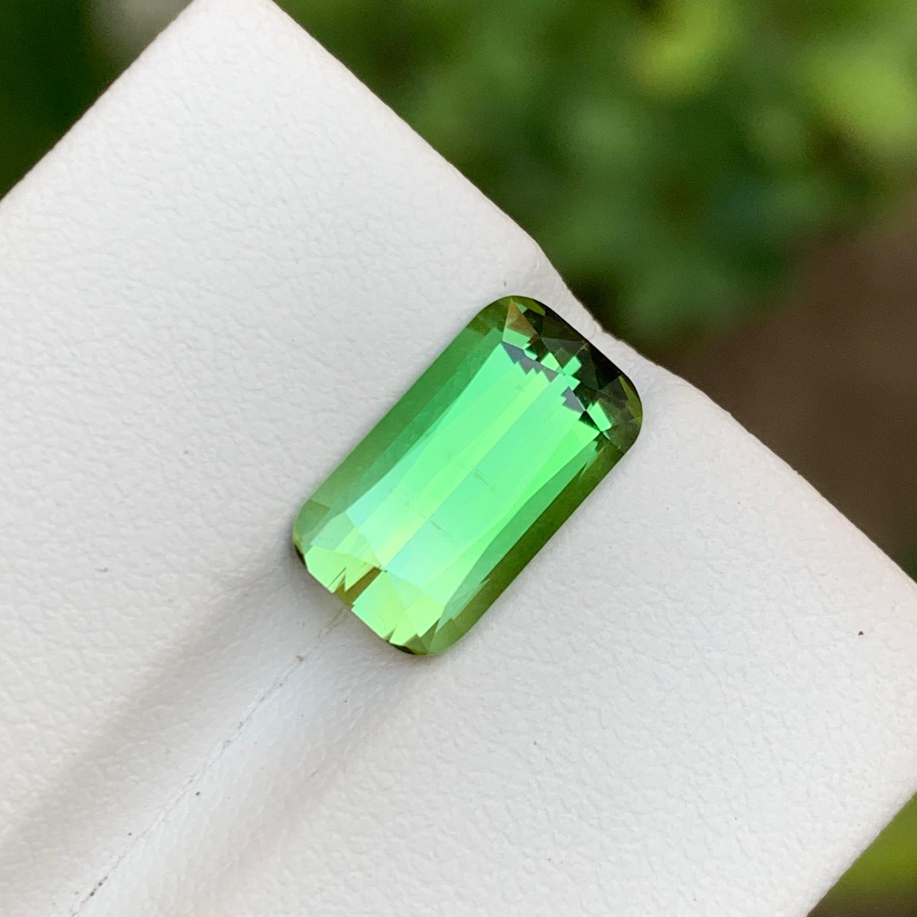 Grüner Bicolor Natürlicher Turmalin Ring Edelstein 3,80 Ct Scherenschliff  Schmuck im Angebot 6