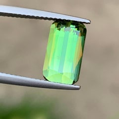 Green Bicolor Natural Tourmaline Ring Gemstone 3.80 Ct Scissors Cut  Jewelry