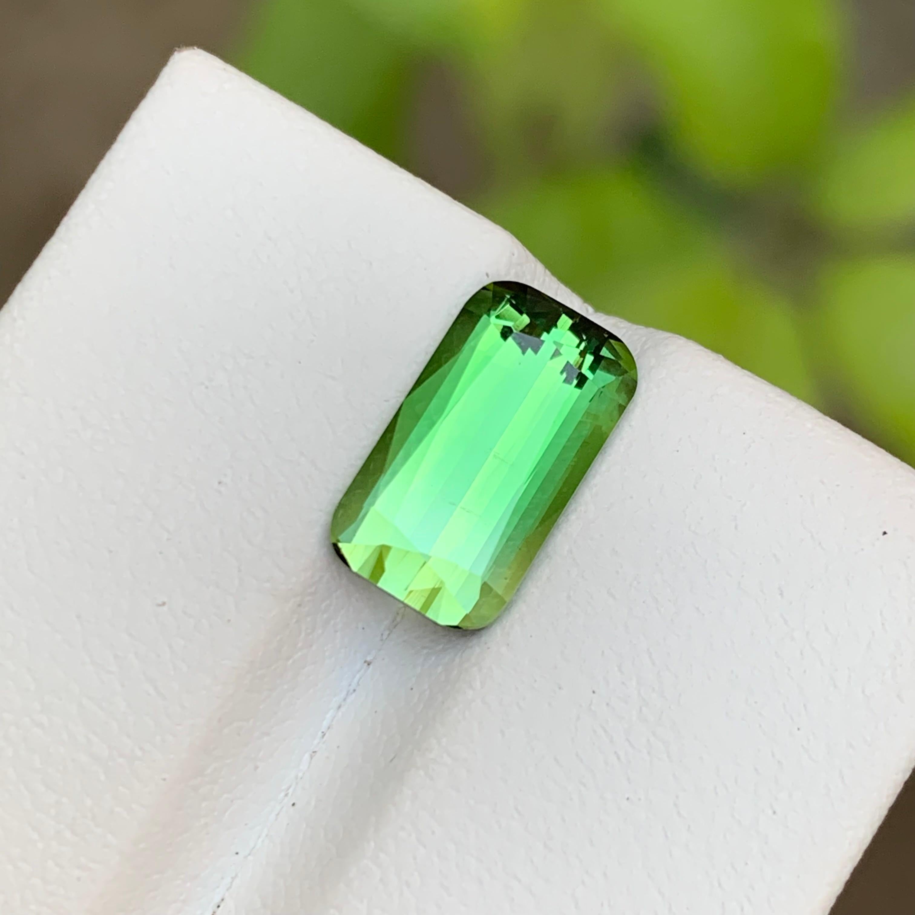 Grüner Bicolor Natürlicher Turmalin Ring Edelstein 3,80 Ct Scherenschliff  Schmuck (Kiteschliff) im Angebot