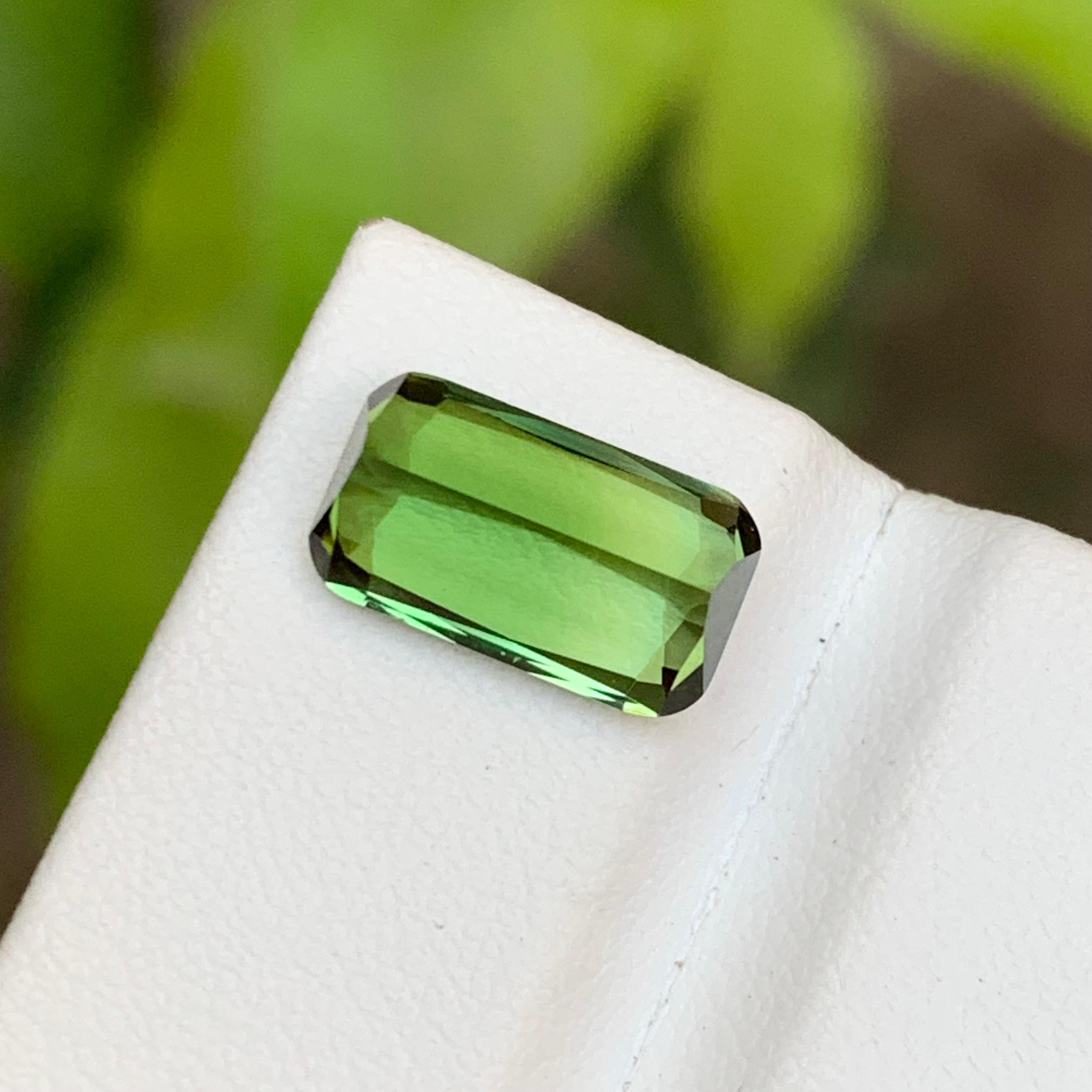 Grüner Bicolor Natürlicher Turmalin Ring Edelstein 3,80 Ct Scherenschliff  Schmuck im Angebot 1