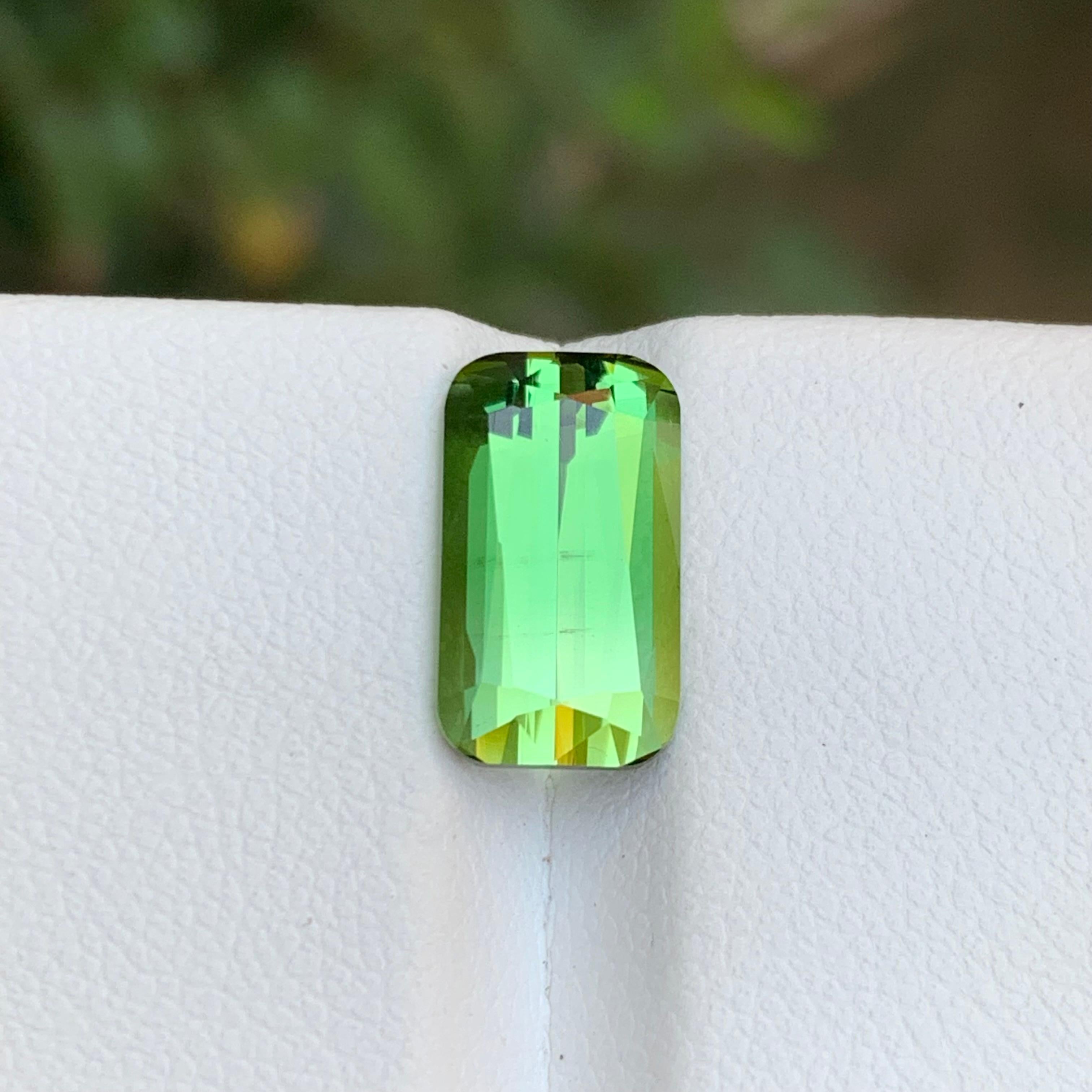 Grüner Bicolor Natürlicher Turmalin Ring Edelstein 3,80 Ct Scherenschliff  Schmuck im Angebot 3