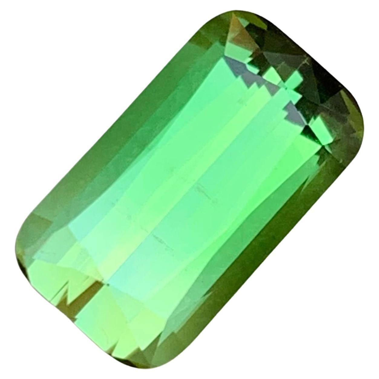 Green Bicolor Natural Tourmaline Ring Gemstone 3.80 Ct Scissors Cut  Jewelry