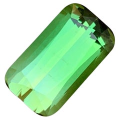 Anillo de turmalina natural verde bicolor Piedra preciosa 3,80 qt Corte tijera  Joyería
