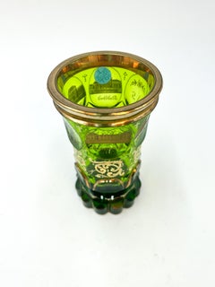 Green Biedermeier Crystal Glass from the 1800s
