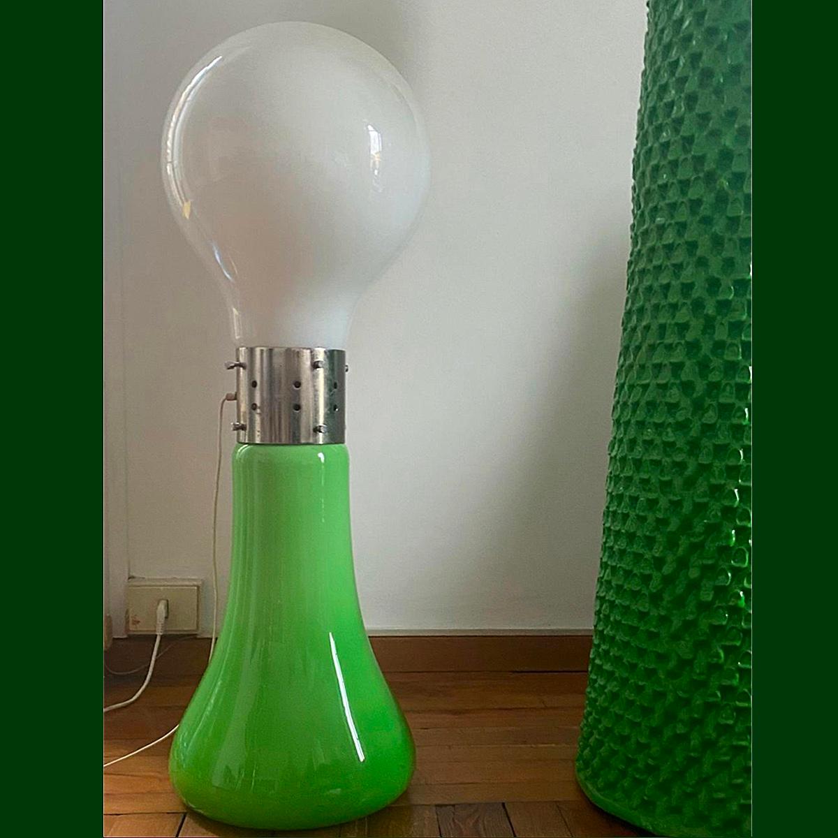Green Birillo Floor Lamp by Carlo Nason for Mazzega 60´s In Good Condition For Sale In Berlin, DE