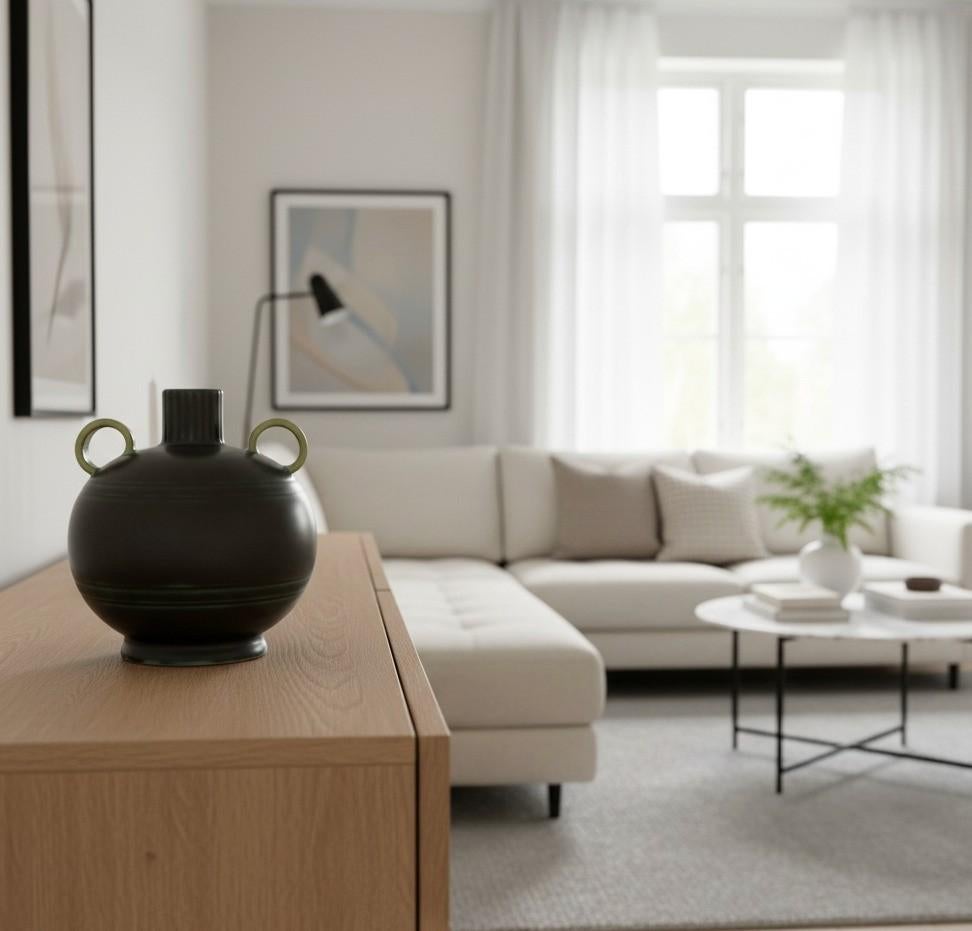 Céramique Vase Art déco Greful & Greene, Upsala Ekeby Ostergren, Suède, années 1930 en vente