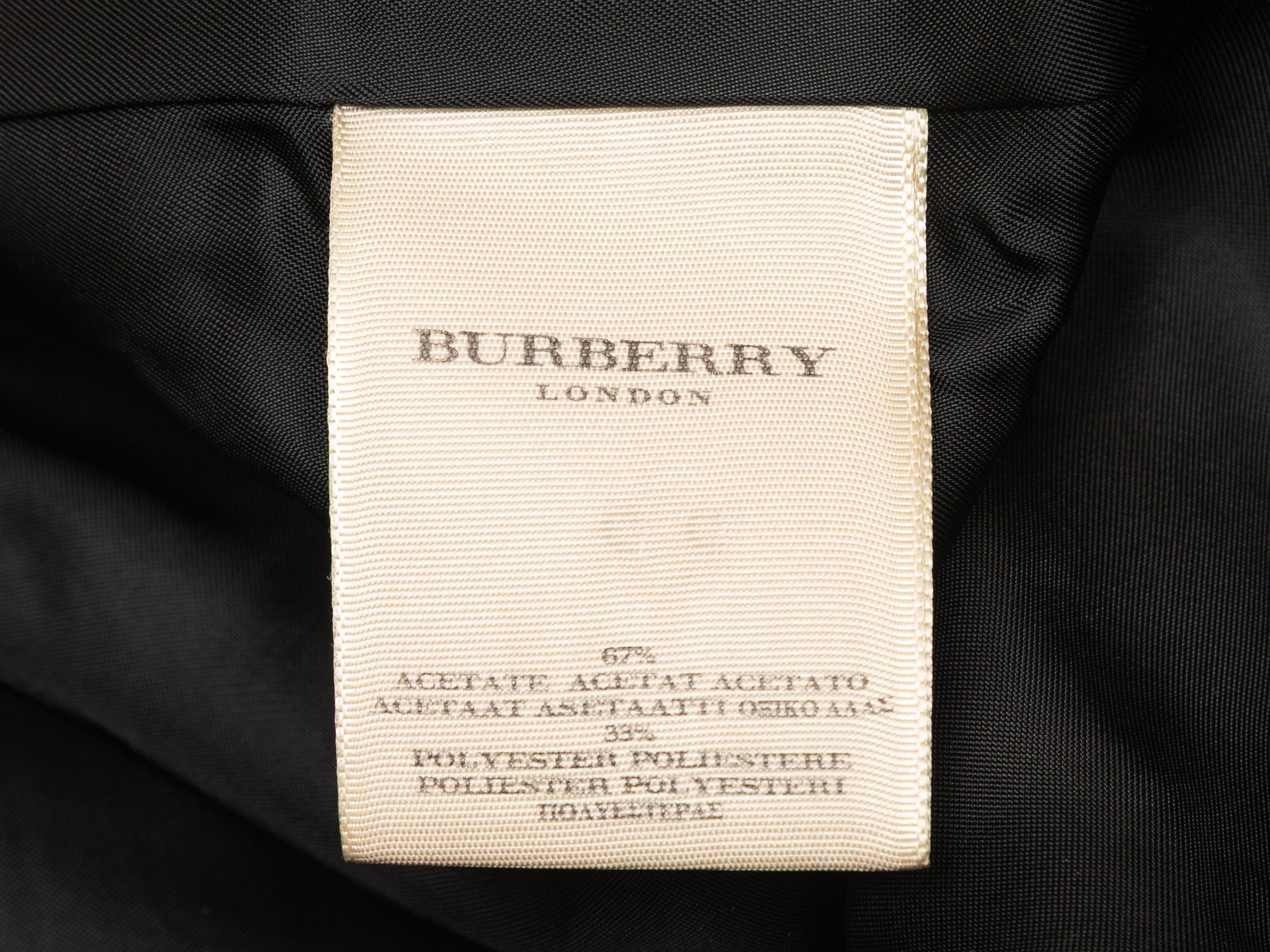 Grün & Schwarz Burberry Jacquard Abend Jacke Größe US 10 im Angebot 2