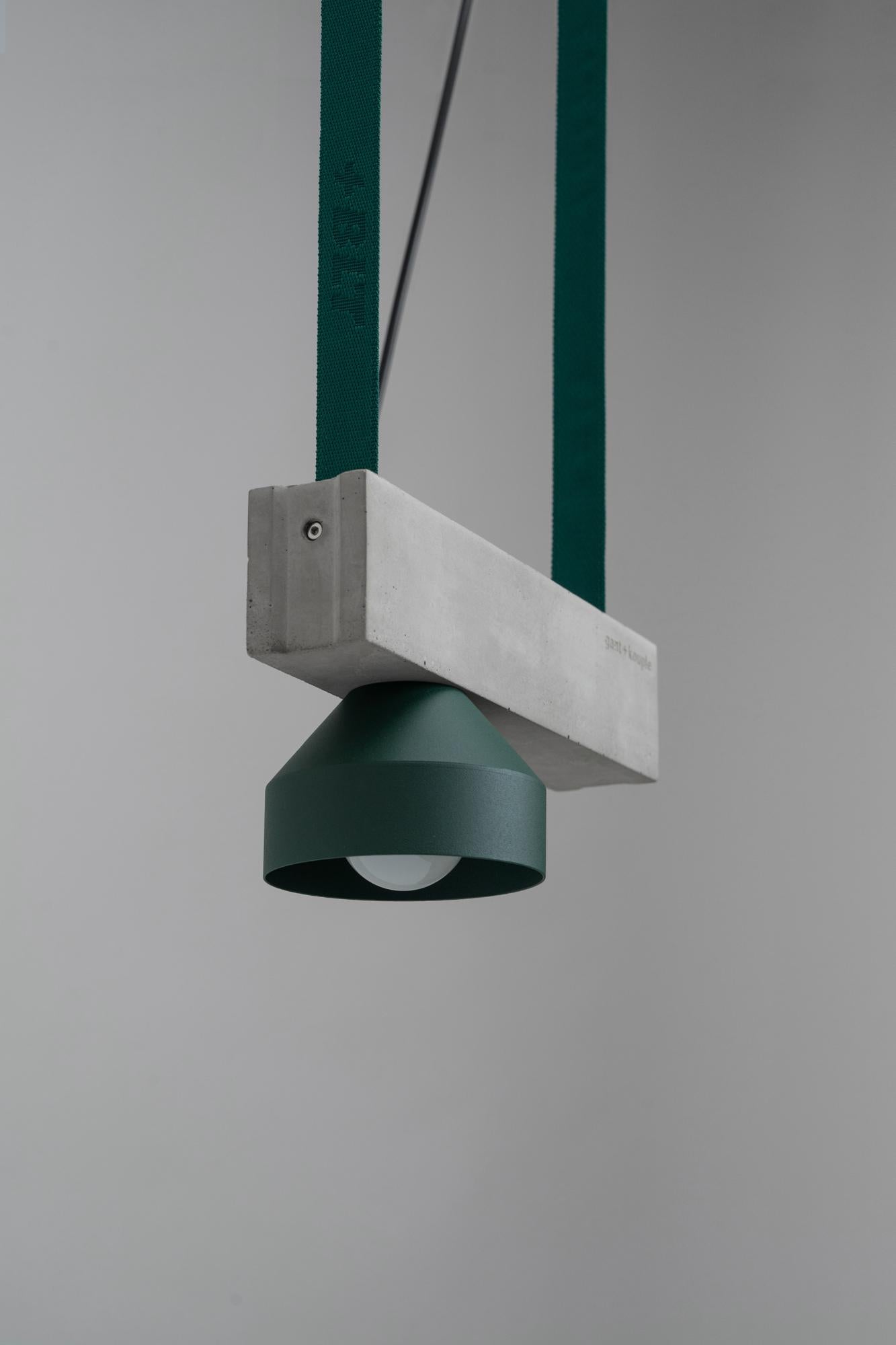 Post-Modern Green Block Pendant Lamp by +kouple For Sale