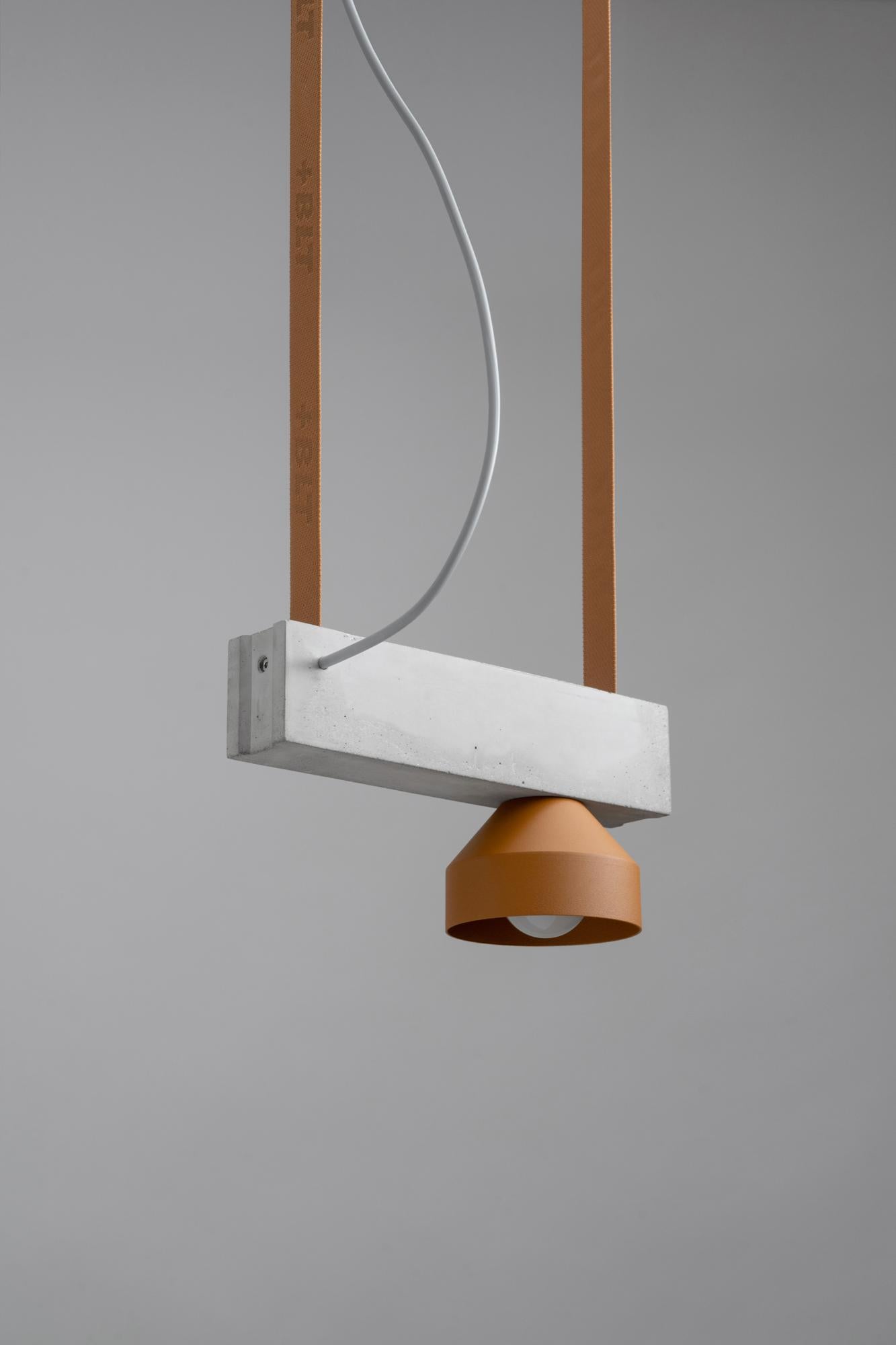 Contemporary Green Block Pendant Lamp by +kouple For Sale