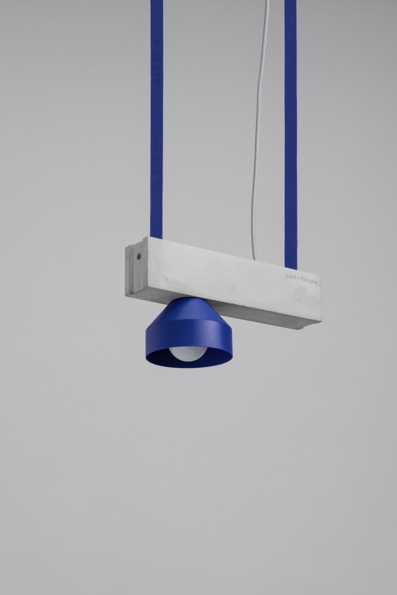 Steel Green Block Pendant Lamp by +kouple For Sale