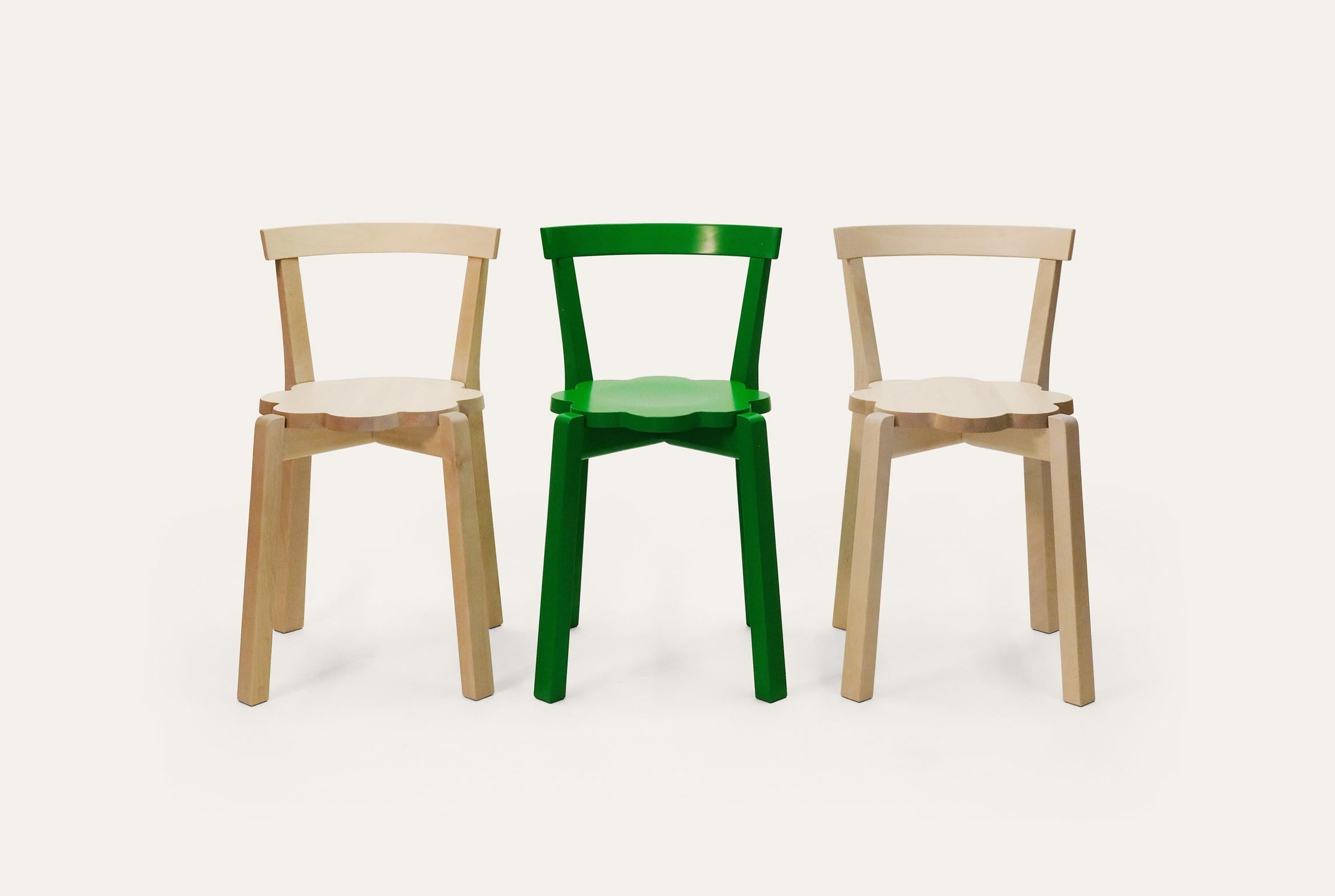 Post-Modern Green Blossom Chair by Storängen Design For Sale