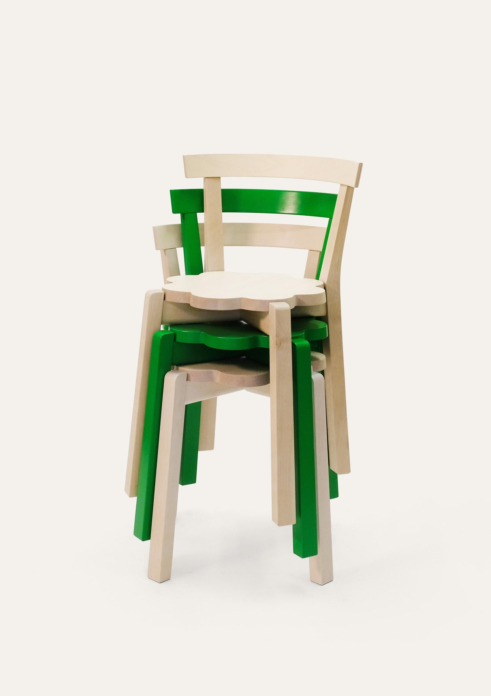 Swedish Green Blossom Chair by Storängen Design For Sale