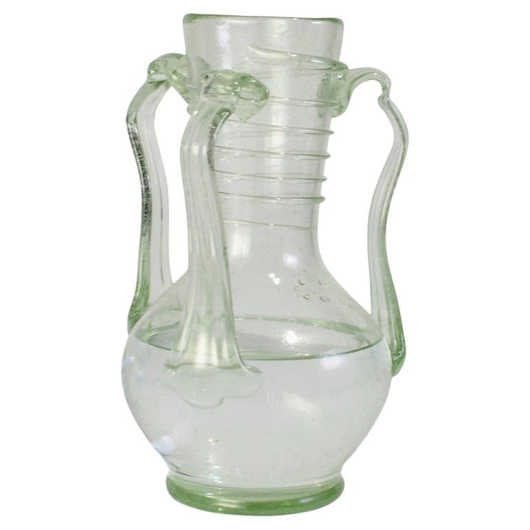 Green Blown Glass Vase For Sale at 1stDibs