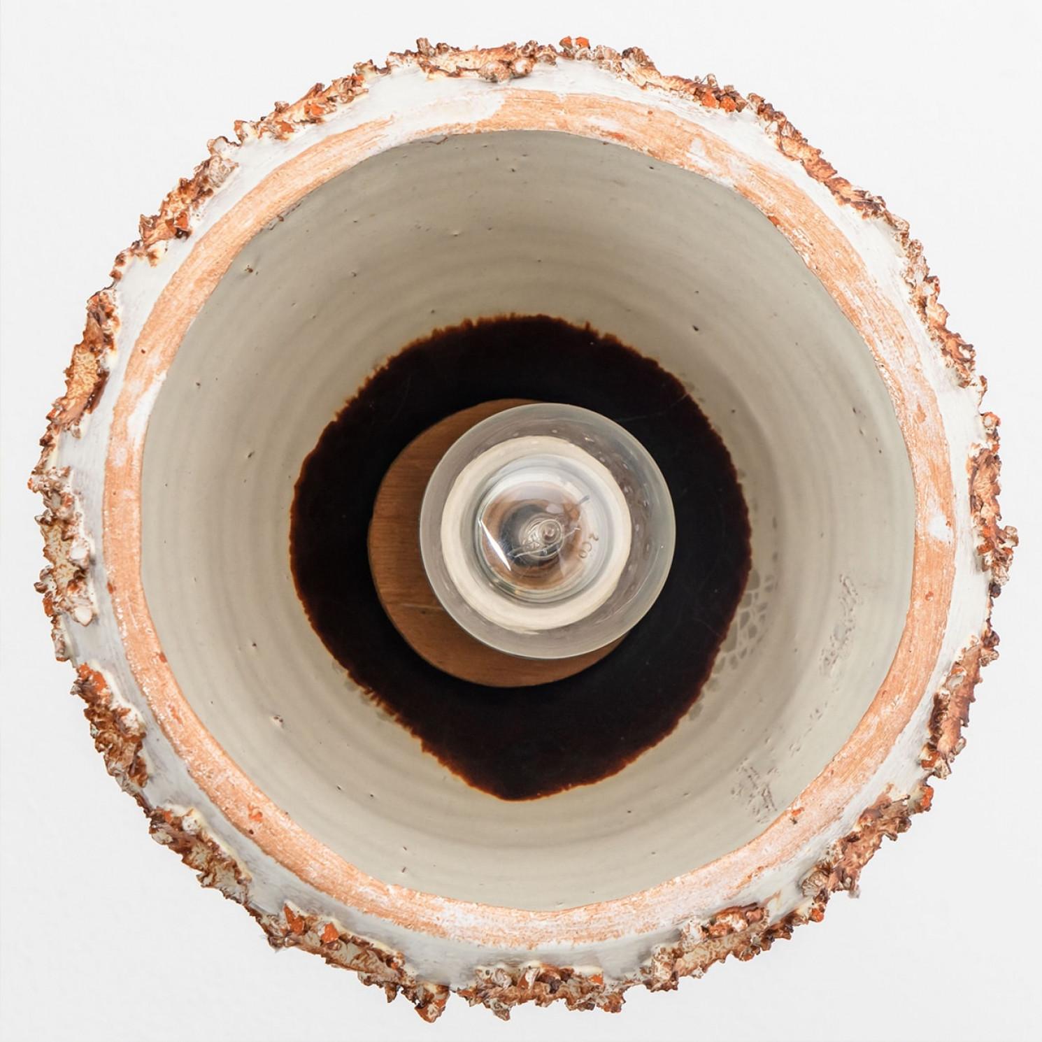 Lampada a sospensione in ceramica verde e blu, Danimarca, 1970 in vendita 4