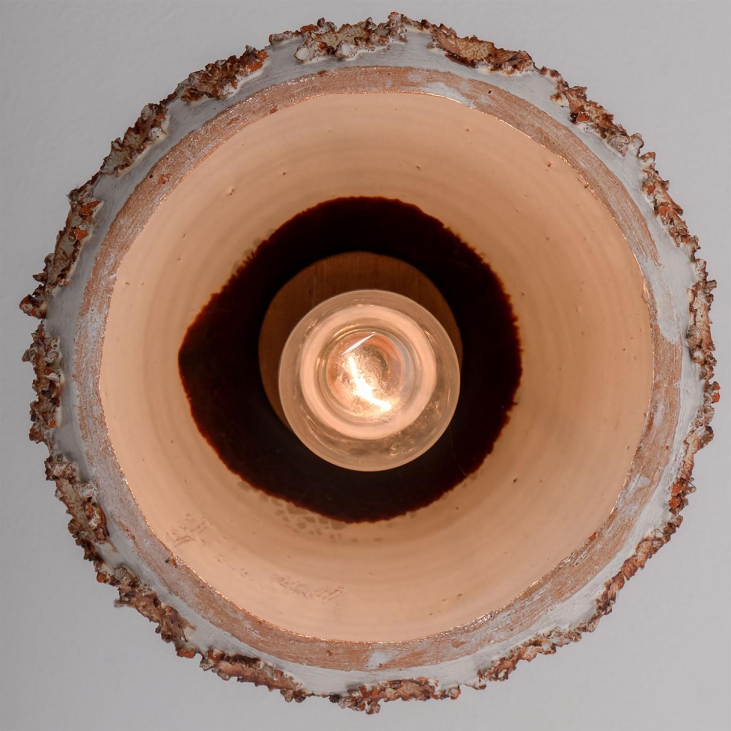 Lampada a sospensione in ceramica verde e blu, Danimarca, 1970 in vendita 6