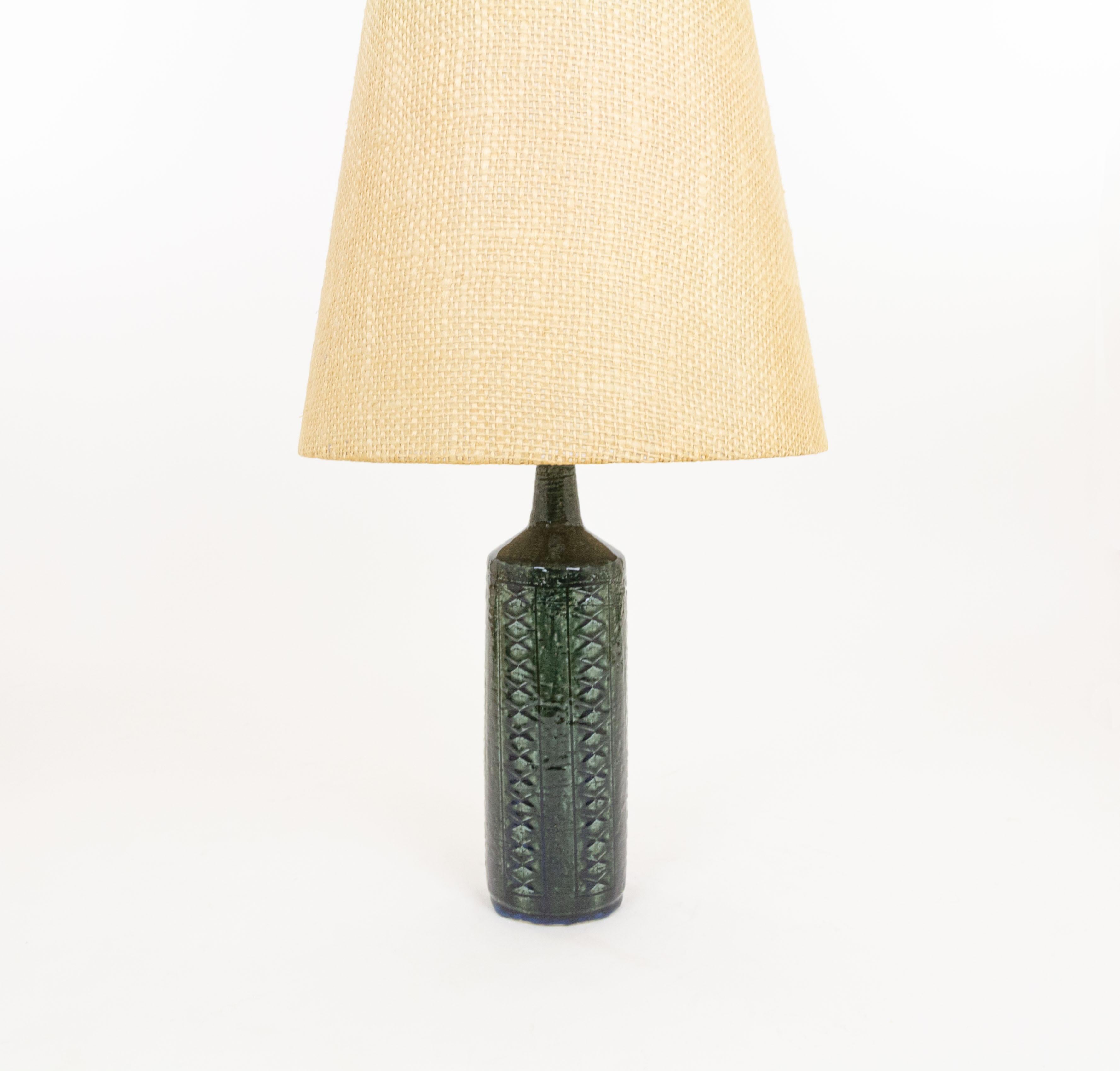 Danish Green Blue DL/27 table lamp by Linnemann-Schmidt for Palshus, 1960s For Sale