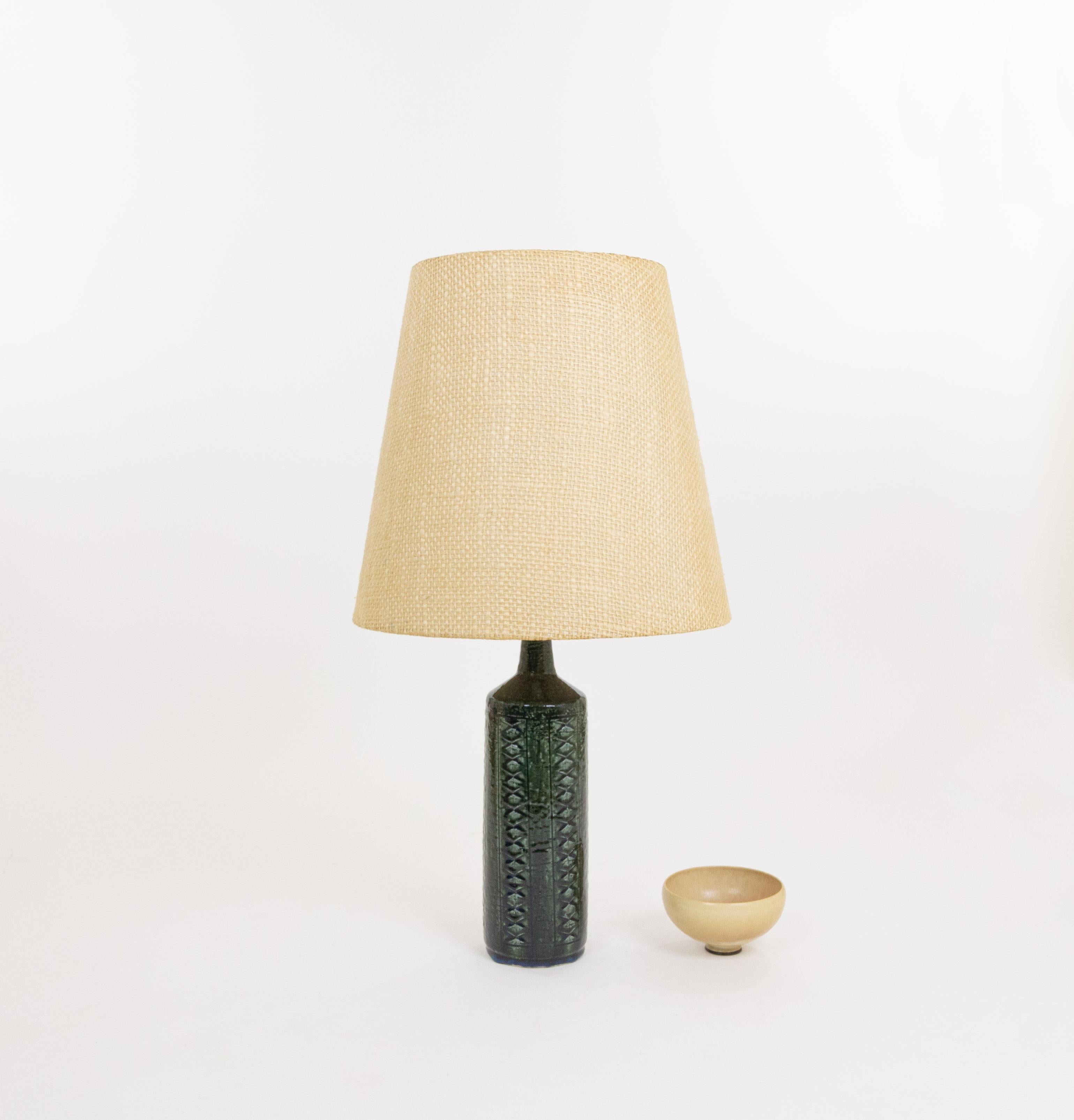 Green Blue DL/27 table lamp by Linnemann-Schmidt for Palshus, 1960s In Good Condition For Sale In Rotterdam, NL