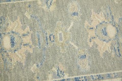Green & Blue Floral Design Handwoven Wool Turkish Oushak Rug