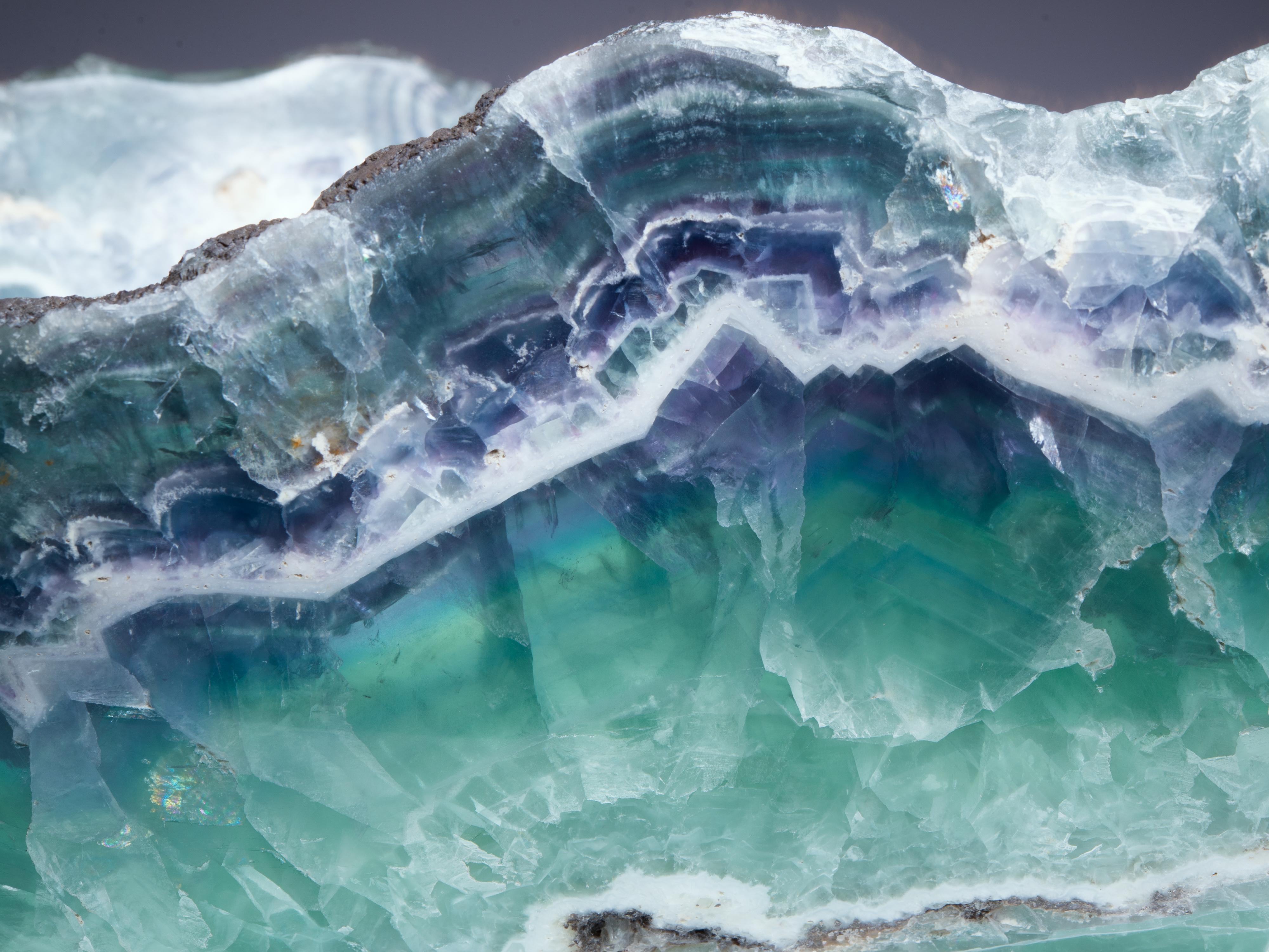 Green-Blue Fluorite Decorative Crystal Bowl 3