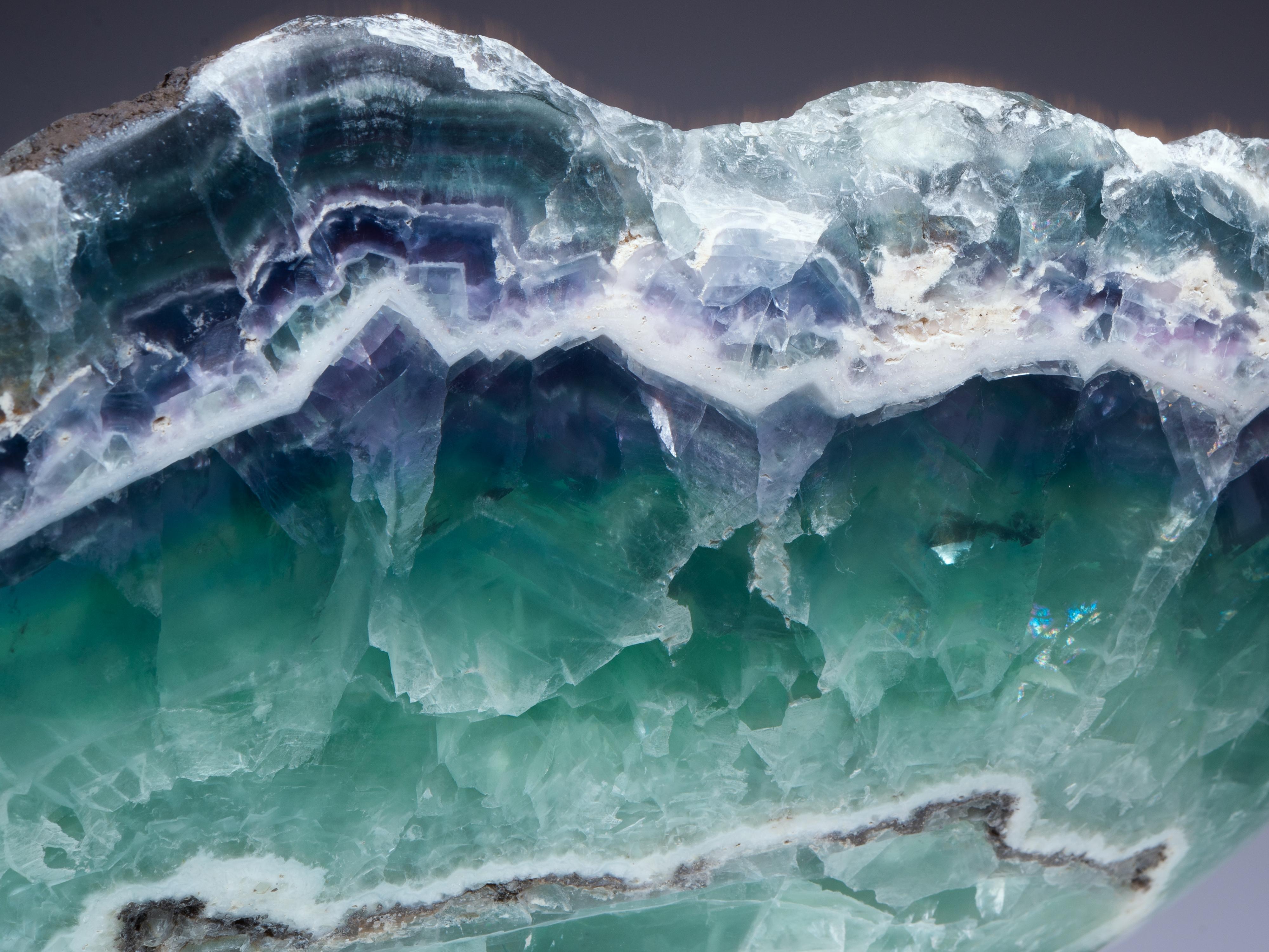 Green-Blue Fluorite Decorative Crystal Bowl 9