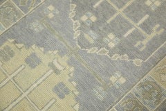 Green & Blue Geometric Design Handwoven Wool Turkish Oushak Runner