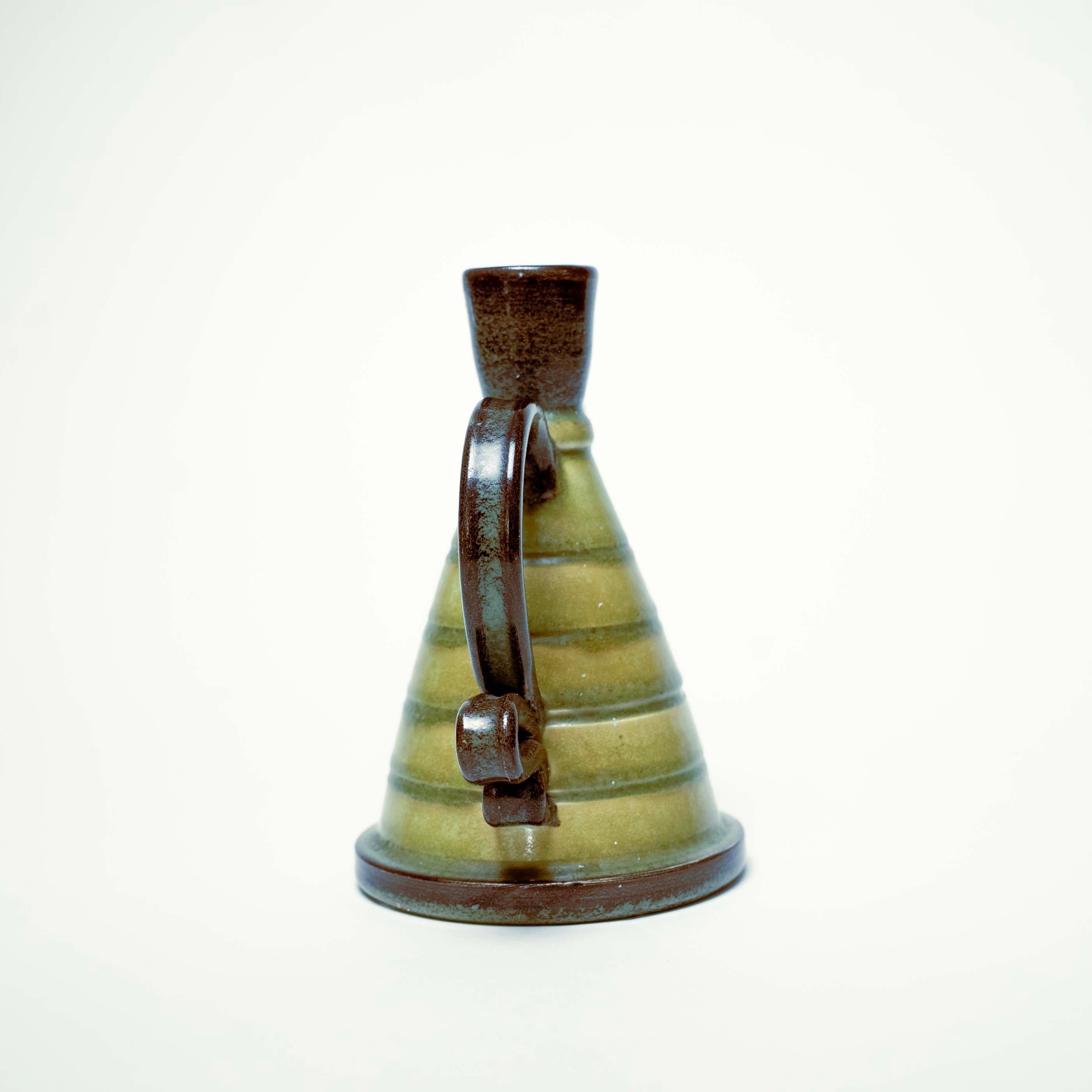 Green-Blue Glazed Ceramic Vase by Eva Jancke Björk for Upsala Ekeby, Sweden For Sale 2