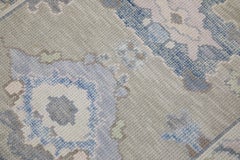Green & Blue Handwoven Wool Turkish Oushak Runner 3' X 16'3"