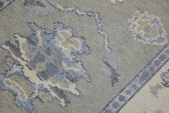 Green & Blue Handwoven Wool Turkish Oushak Runner 3'10" X 10'1"