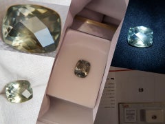 2.46 ct Green / Blue Metallic Sapphire, Unheated, GIA