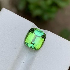 Anello di tormalina naturale di colore verde-bluastro, pietra preziosa da 2,70 carati con taglio a cuscino  Gioielli