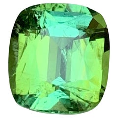 Grüner bläulicher Farbton Natürlicher Turmalin Ring Edelstein 2,70 Ct Kissenschliff  Schmuck